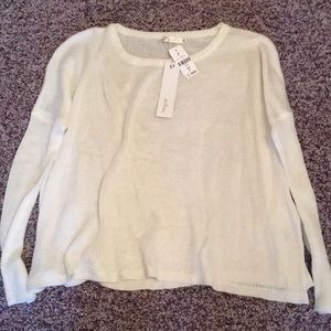LF white knit sweater